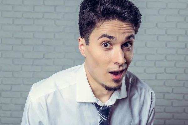 Portrait of young happy business man — Stock Photo, Image