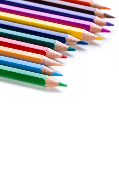 Crayons de couleur isolés — Photo