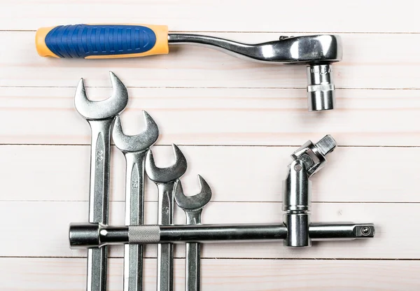 Muitas ferramentas metálicas — Fotografia de Stock