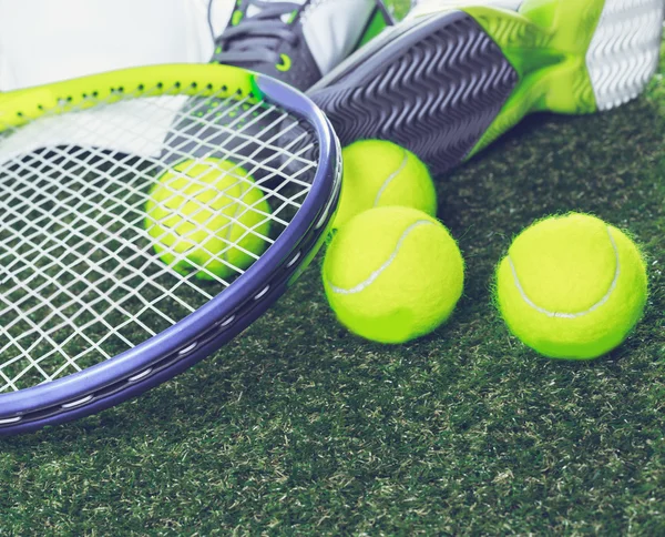 Cipő és a tárgyak tenisz — Stock Fotó