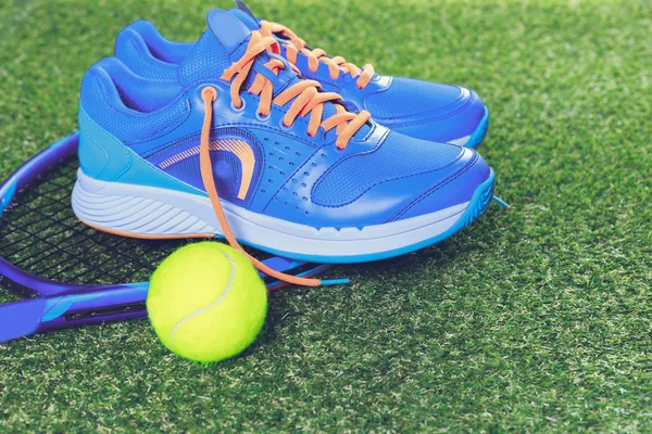 Buty i obiekty tenisowe — Zdjęcie stockowe