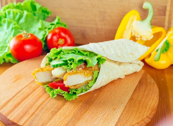 Fresh tortilla wrap — Stock Photo, Image