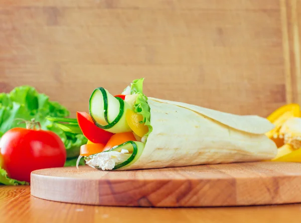 Fresh tortilla wrap — Stock Photo, Image