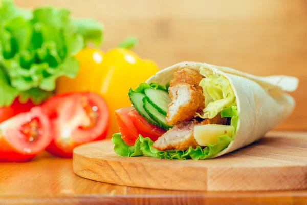 Fresh tortilla wrap — Stock Photo, Image