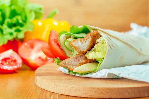 Fresh tortilla wrap — Stock Photo, Image