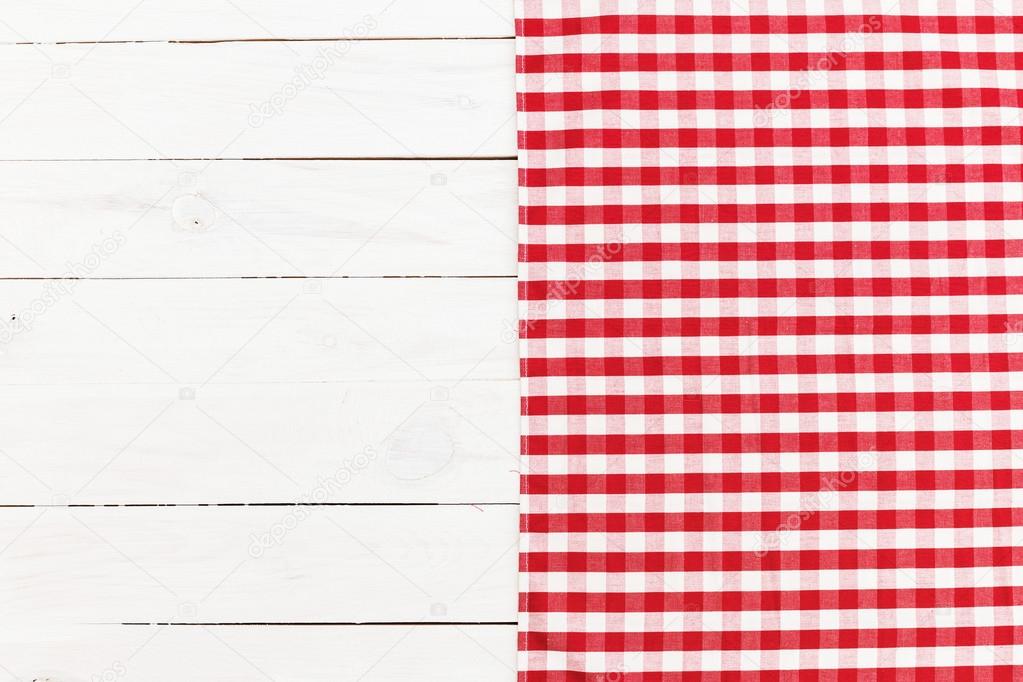 red folded tablecloth