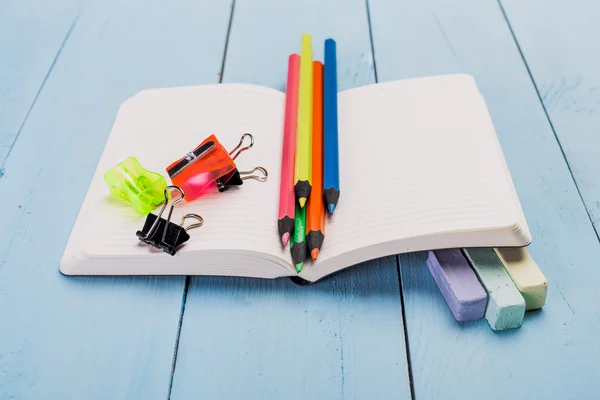 Group of school supplies — Stock Photo, Image