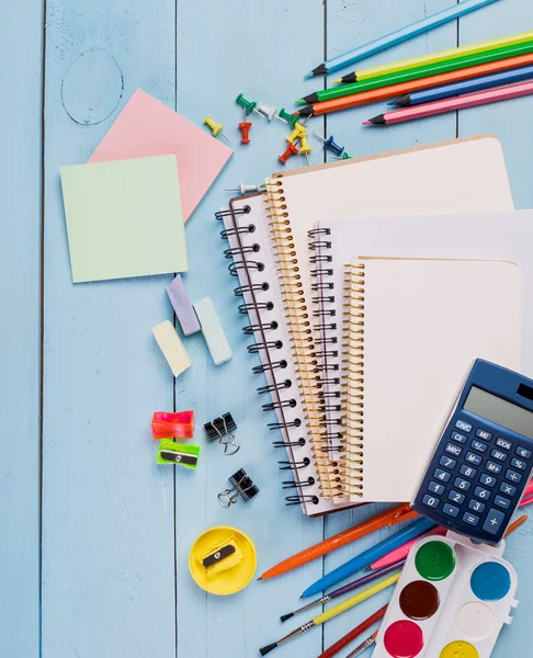 Grupo de material escolar — Fotografia de Stock