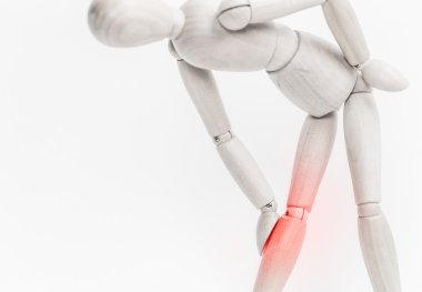 Bir vücut ağrısı. Beyaz arka plan üzerinde izole.