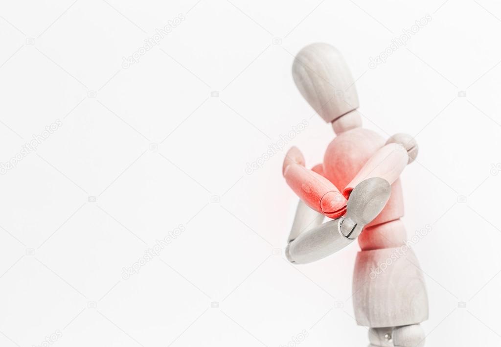 Pain in a body. Isolated on white background.