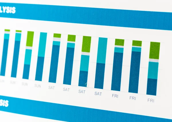 그래프 및 차트 보고서 — 스톡 사진