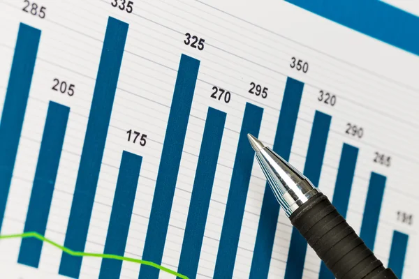 Diagramme und Diagramme berichten — Stockfoto