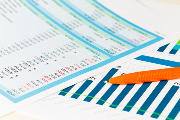 Gráficos e Gráficos Relatório — Fotografia de Stock