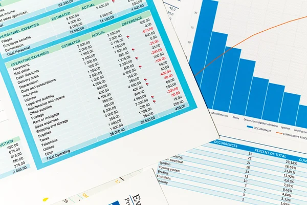 Diagram rapport — Stockfoto