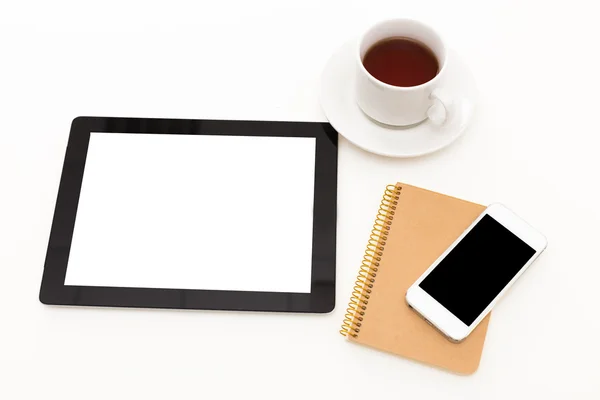 Smart phone with notebook — Stock Photo, Image