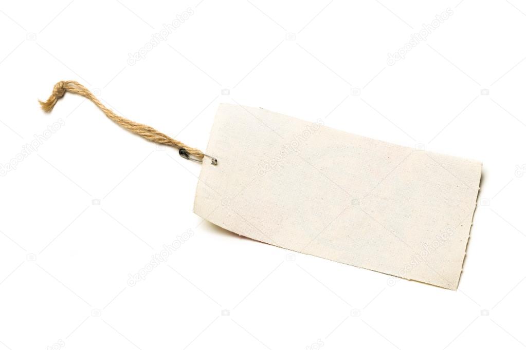Blank tag isolated