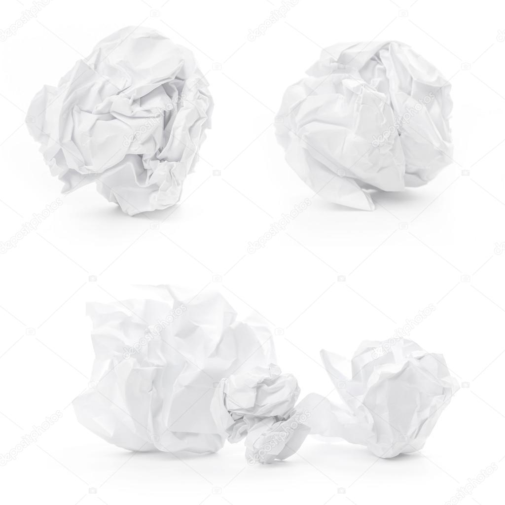 Crumpled paper ball