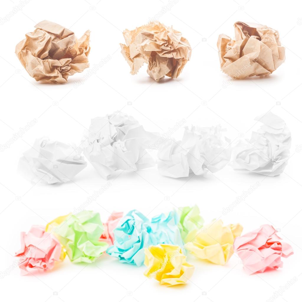 Crumpled paper ball