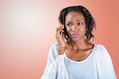 african woman talking on the phone