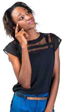 Genç Afrikalı Amerikalı kadın portresi