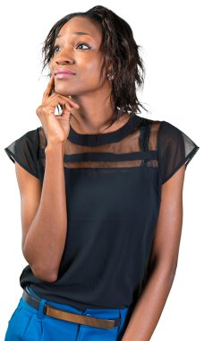 Genç Afrikalı Amerikalı kadın portresi