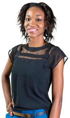 Genç Afrikalı Amerikalı kadın portresi