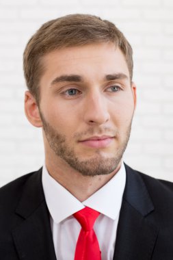 Yakışıklı bir iş adamının portresi