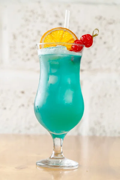 Blauwe lagune cocktail — Stockfoto