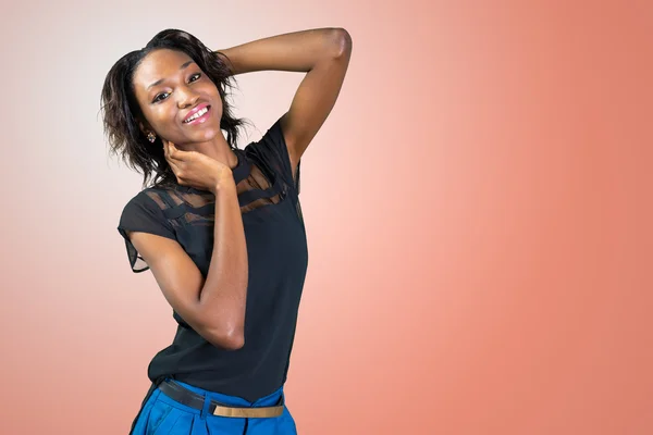 Happy young african woman — Stock Photo, Image