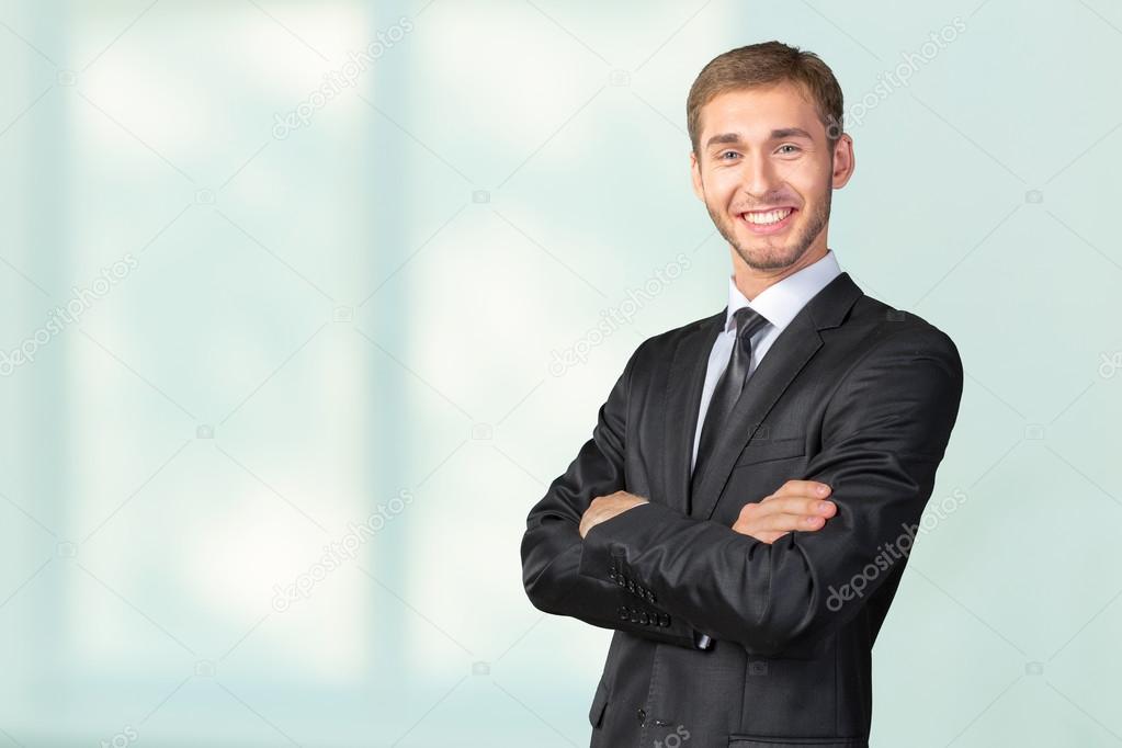 Businessman with his arms crossed