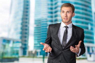 heyecanlı genç işadamı