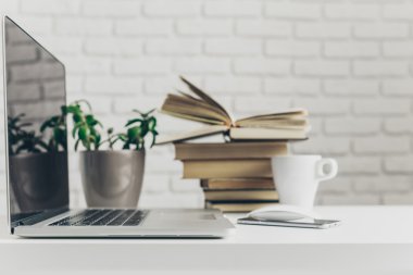 Bilgisayar ile şık çalışma alanı