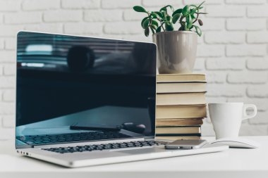 Bilgisayar ile şık çalışma alanı