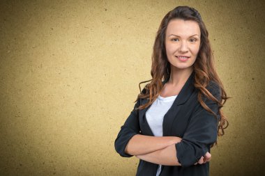 İş kadını gülümsüyor