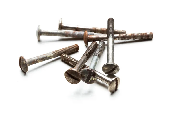 Chrome nuts and bolts — Stock Photo, Image