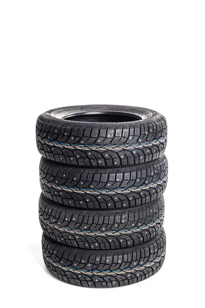 Schwarze Reifen isoliert — Stockfoto
