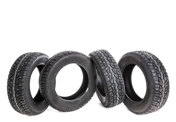 Изолированные черные шины — стоковое фото