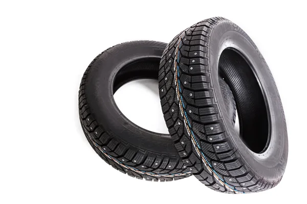 Schwarze Reifen isoliert auf weißen — Stockfoto