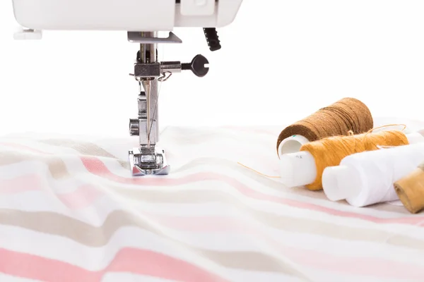 Sewing process in the phase of overstitching — Stock Photo, Image