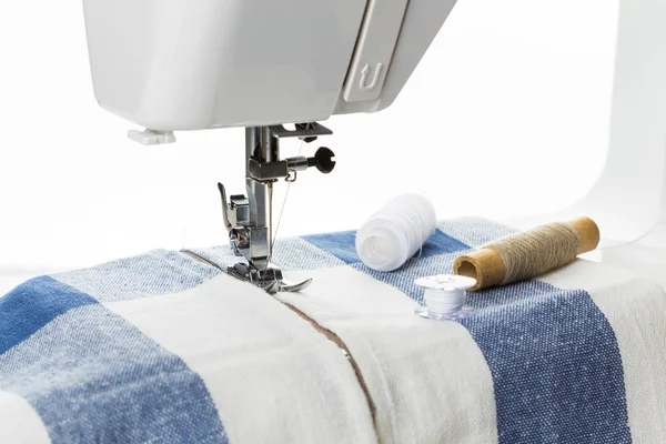 Sewing process in the phase of overstitching — Stock Photo, Image