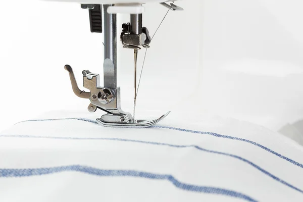 Sewing process in the phase of overstitching — Stock Photo, Image