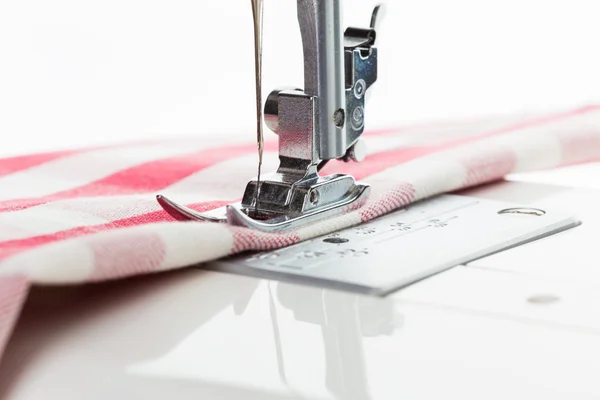 Sewing process in the phase of overstitching — Stock Photo, Image