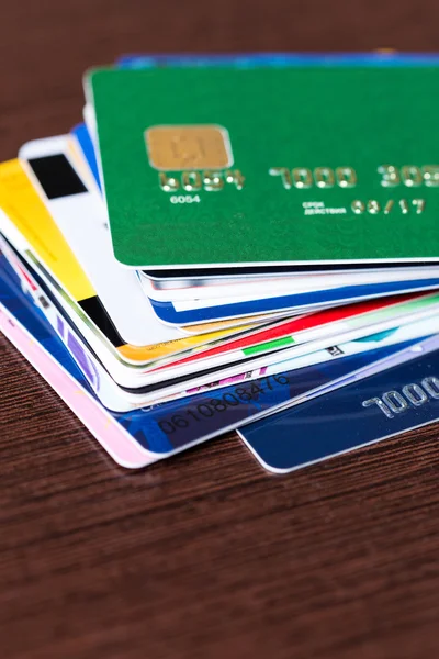 Pila de tarjetas de crédito — Foto de Stock