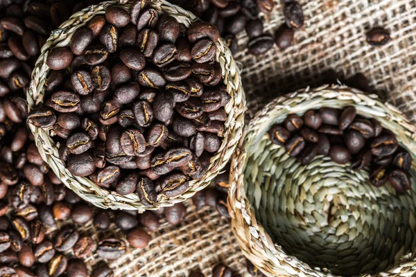Färska kaffebönor — Stockfoto