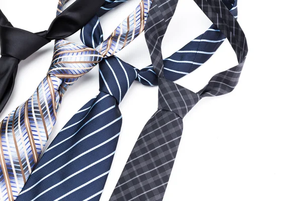 Jedwabne krawaty na białym tle — Zdjęcie stockowe