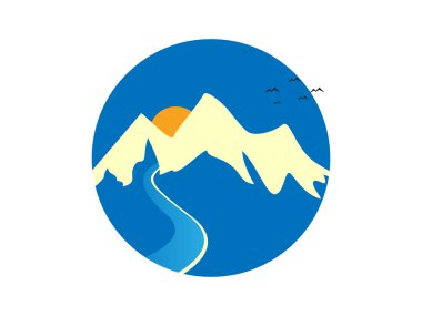 Dağ ve nehir Logo