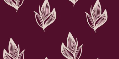 Çiçek desenli modern bir çiçek. Kusursuz desen. El çizimi biçimi.