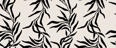 Minimalist Siyah Yapraksız Desen