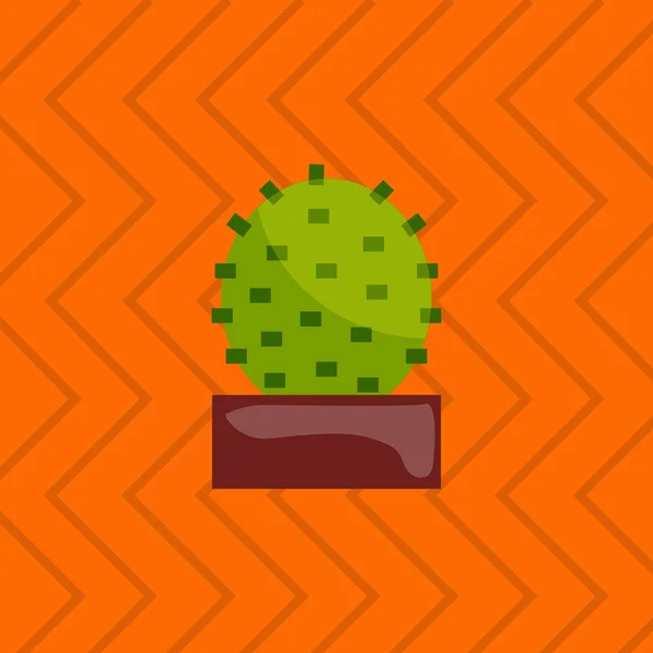 Ilustración de planta de interior, planta de interior y planta de oficina en maceta. Vector cactus homeplant en maceta. Cactus plano, icono vectorial de cactus. Oficina de planta en maceta . — Vector de stock