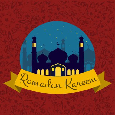Arka plan vektör çizim tebrik mutlu Ramazan Kareem
